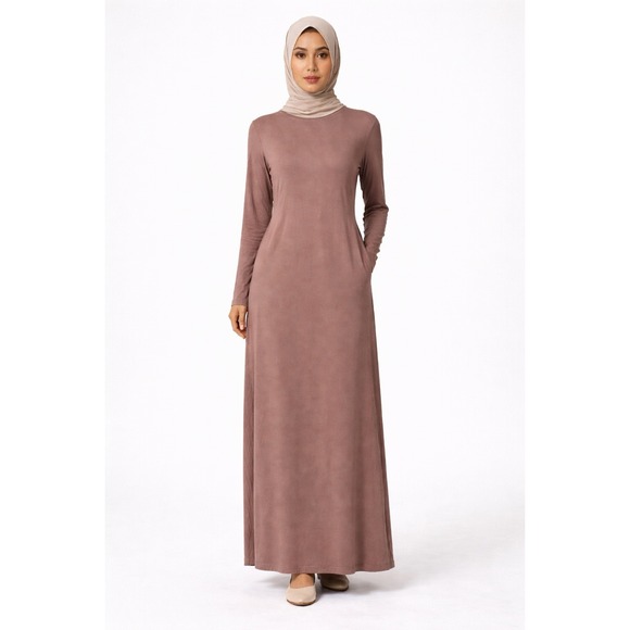 Veiled New York Dresses & Skirts - Veiled New York Essential Bamboo Jersey Maxi Dress Deep‎ Taupe S 56" Tie Back